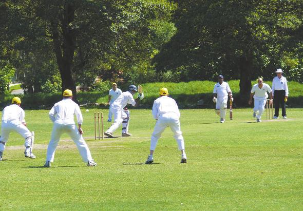 Neville Contractor went LBW to Mikhail and Luu shortly after to the bowling of David Boettiger. The score was 3 for 39.