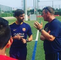 session is led by FC Barcelona coaches and