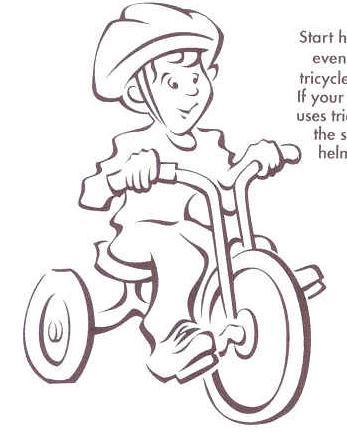 If your child s preschool uses tricycles, work with the school to make helmets available Wearing