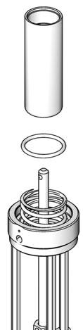 69 17 17 21 19 19 *50 20 69 FIG. 13 ti9899 5. Series A air motors only: Remove dowel pin (19) and take piston cap (17) off transfer shaft (20). Discard items 17, 19, 50. See FIG. 14. 17 FIG.