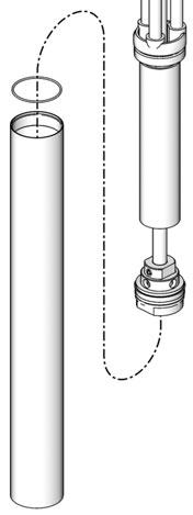 Pump Lower Repair Pump Lower Repair 1. Use a chain wrench near the top of the suction tube at the point indicated in FIG.