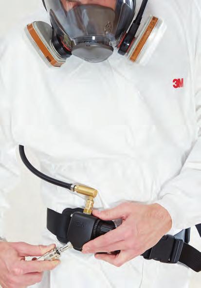 3M recommends that auxiliary air tools are only used in combination with the S-200+ Supplied Air System between 4.5 and 7 Bar.