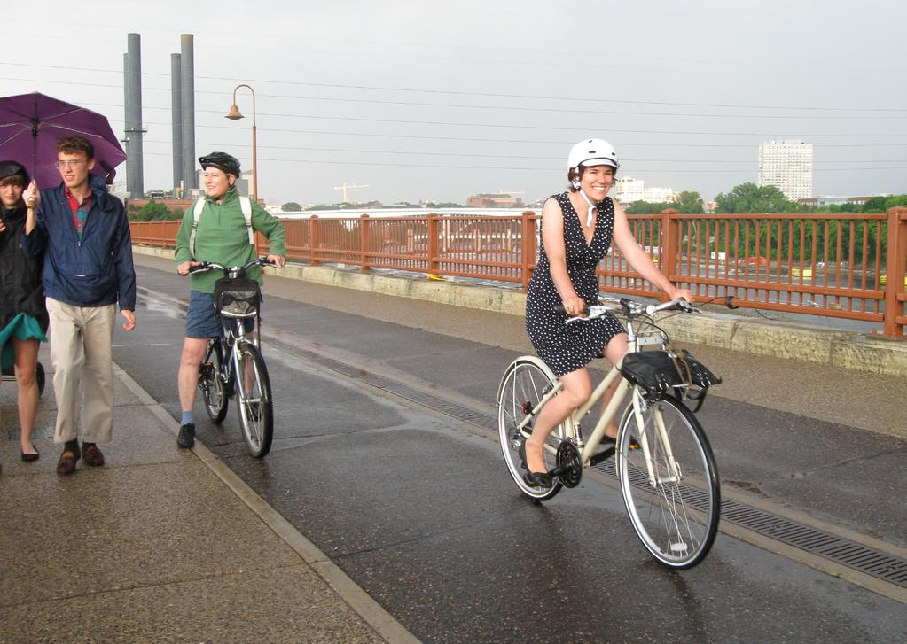 40% % Women Bicyclists, 6 Bridge Locations, Minneapolis 35% 30% 25% 20% 15% % Women Bicyclists 10% 5% 0% 2008 2009 2010