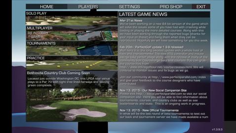 Perfect Golf Quick Start Guide Click on the Perfect Golf Icon on the Windows Task Bar. The Perfect Golf Software is ready for use.