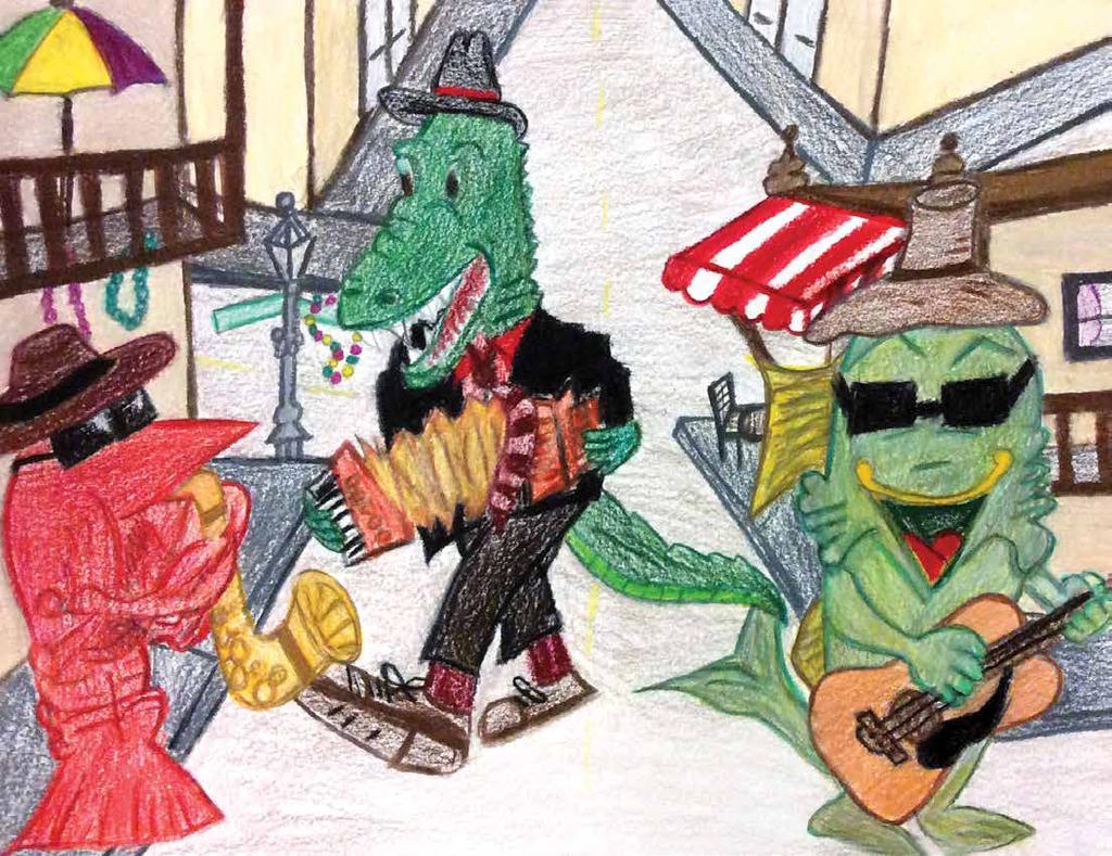 Yasury Lazoya, 2 nd Place Grand Lake High School, 6 th grade I drew Louisiana s culture a Louisiana relaxed picture not only because of