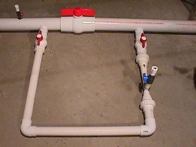 bypass loop using 1 ½ PVC pipe and