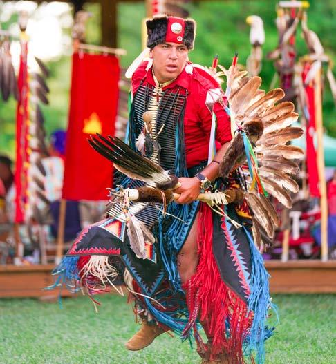 POW WOW GUIDE: THE DANCES Women s Traditional Dance Women s Traditional Dance requires grace, stamina and concentration. Women move their feet in time with the Drum keeping them close to the ground.
