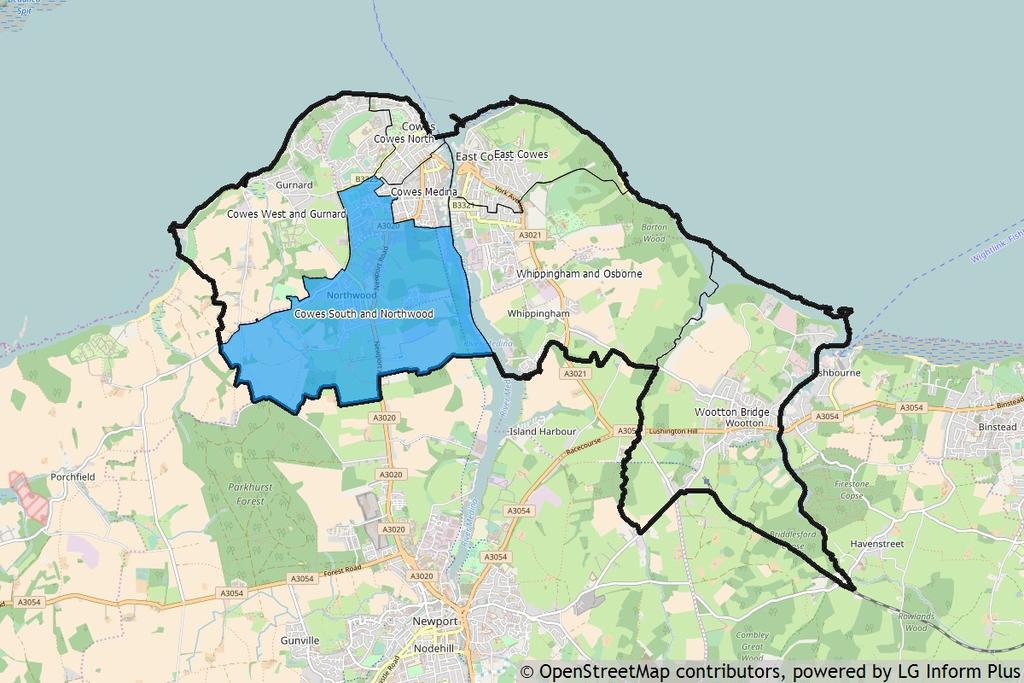 Key Ward Information - Cowes South and Northwood - 2017 (part of the Cowes cluster of wards) This report has been designed to support provide data and information about Cowes South and Northwood and