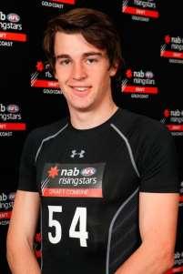 8 disposals with 50 per cent contested in five matches during the NAB AFL Under-18 Championships. Member of the NAB AFL Academy. Father Wayne played with Melbourne and Fitzroy.
