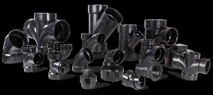 800 SERIES Acrylonitrile Butadiene Styrene (ABS) pipe and fittings are used for drain, waste, and vent applications.