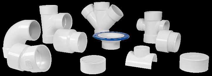 600 SERIES SCH. 30 PVC-DWV PIPE & FITTINGS Sch. 30 (3.25" O.D.) DWV pipe and fittings are used in drain, waste, and vent applications and are designed to fit inside a 2" x 4" wall. Sch. 30 DWV Pipe Solid Wall meets ASTM D2949 Cellular Core meets ASTM F1488 NSF Listed Sch.
