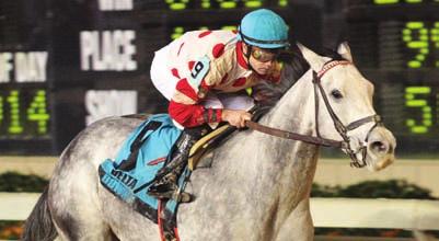 (First year the Jackpot was contested as a graded event). '05-'06: **Season cancelled due to Hurricane Rita. '04-'05 Winner: Texcess. Jockey: Victor Espinoza. Trainer: Paul Aguirre.