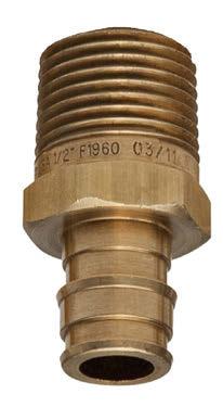 BRASS FITTINGS Brass Straight Adapter Couplings CPVC x, No Lead A quick and easy transition 87355 645WGC2 AdptrCoupling,1/2"PEXx1/2"CPVC-NL 50 87356 645WGC3 AdptrCoupling,3/4"PEXx3/4"CPVC-NL 50 87357