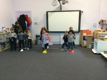 The children worked together in teams