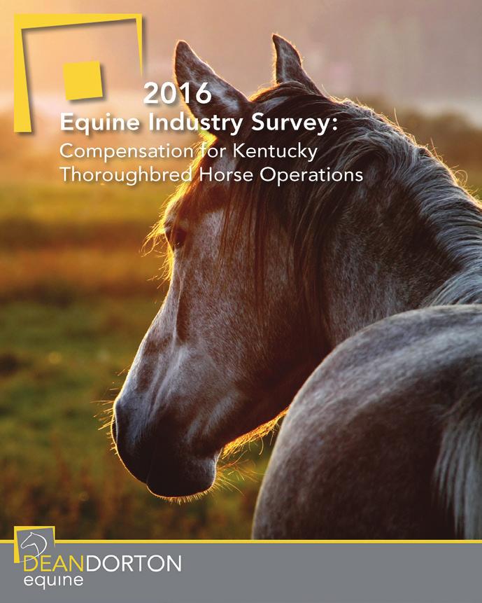 Thoroughbred Business Year in Review 2016 Located in Kentucky, known for its world-class horse farms, racing, and sales, our firm has provided accounting, tax, and business consulting services to the