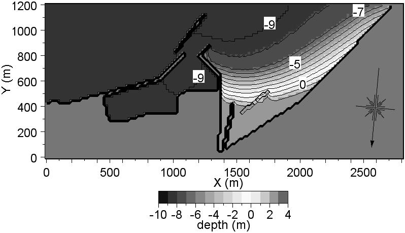 Y. Ohki, et al. (a) Case 3 (removal of deposited sand) (b) Case 4 (construction of jetty + removal of deposited sand) Fig.