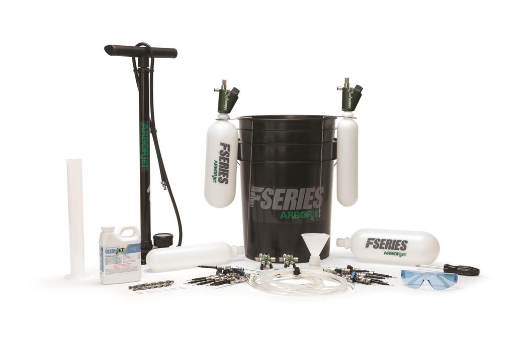 4 Parts of the F12 Kit (070-0010) Bottle & Cap Assembly (070-0075) Pressure Pump (070-0090) F-Series Tool Kit: (070-0240) 6 Gallon Bucket (070-0215) F-Series Stand