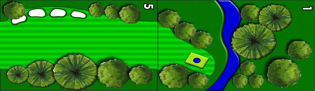 GAME SETUP On the SCORE CARD for holes 1 thru 9, it will show the course card section numbers to create each of the first 9 holes! For example; Hole #1 uses course card sections 1, 5, and 8.