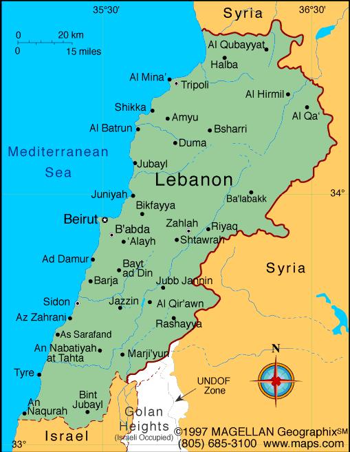 Part A: Lebanon: Introduction, facts and figures Geography Surface (km2) 10452 Coast Length (km) 210 Maximum Altitude (m) 3083 Average Coastal rain (mm/y) 883 Demography Population (millions) 4.