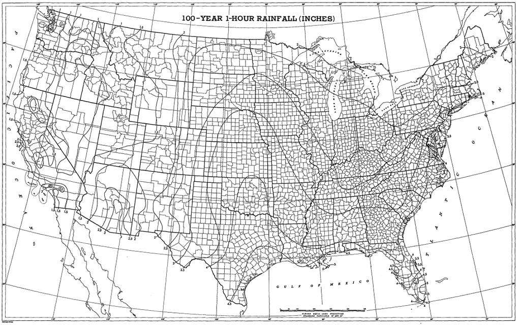 Appendix 1 - NOAA 100 Year Rain Fall Chart