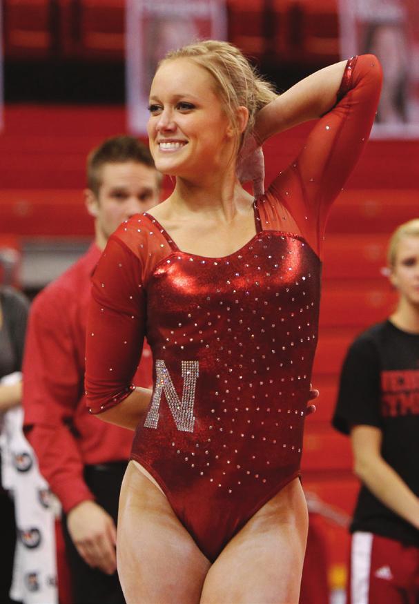 which tied for third overall on the day. Lauer made her bars debut for the Huskers, posting a 9.825, while Wong picked up a 9.80 for the Big Red.