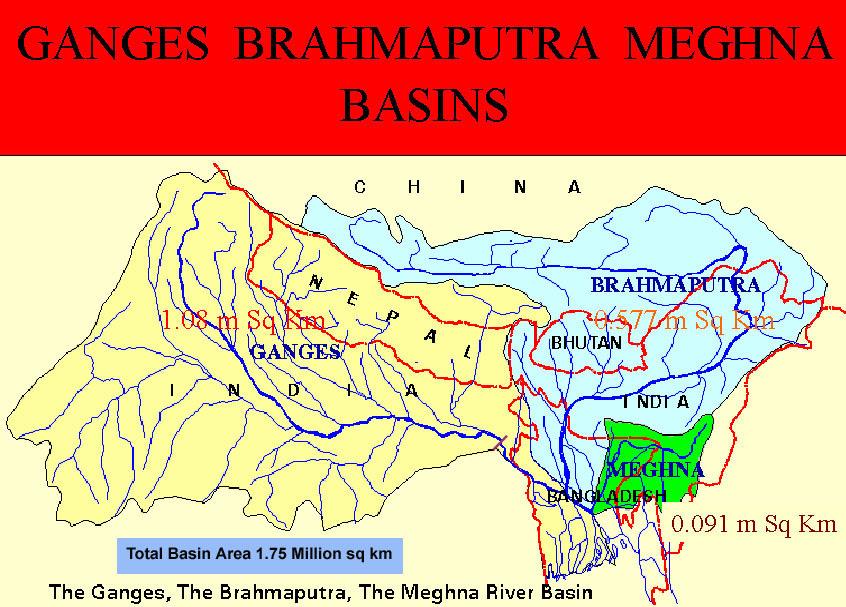 Brahmaputra, and Meghna rivers an