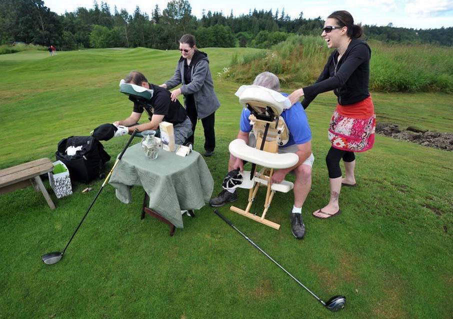 massage therapists, who will offer neck & shoulder massages or stretching during the tournament