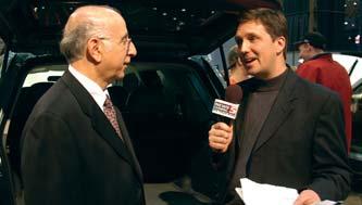 manager, Lincoln Mercury Division, points out new features of the 2006 Lincoln Zephyr with Alicia Scicolone, WEWS NewsChannel5 reporter during Good Morning Cleveland on Friday, Feb. 2005.
