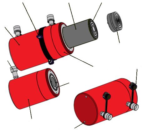 For further safety information and typical connection diagrams consult the Hi-Force catalogue or website www.hi-force.com See diagram below to aid identification of major components of cylinders.