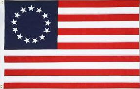 The Betsy Ross This flag was adopted June 14, 1777 (Flag Day).