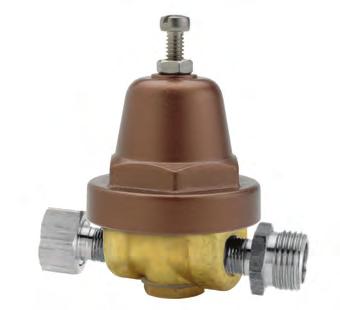 For water, air, light oil. Forged brass body. Reduced pressure ranges from 2 to 180 psi.