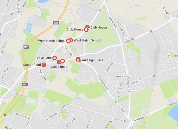 2.7 The locations of the bus stops within close proximity of the site are shown below: Accessibility by Rail 2.
