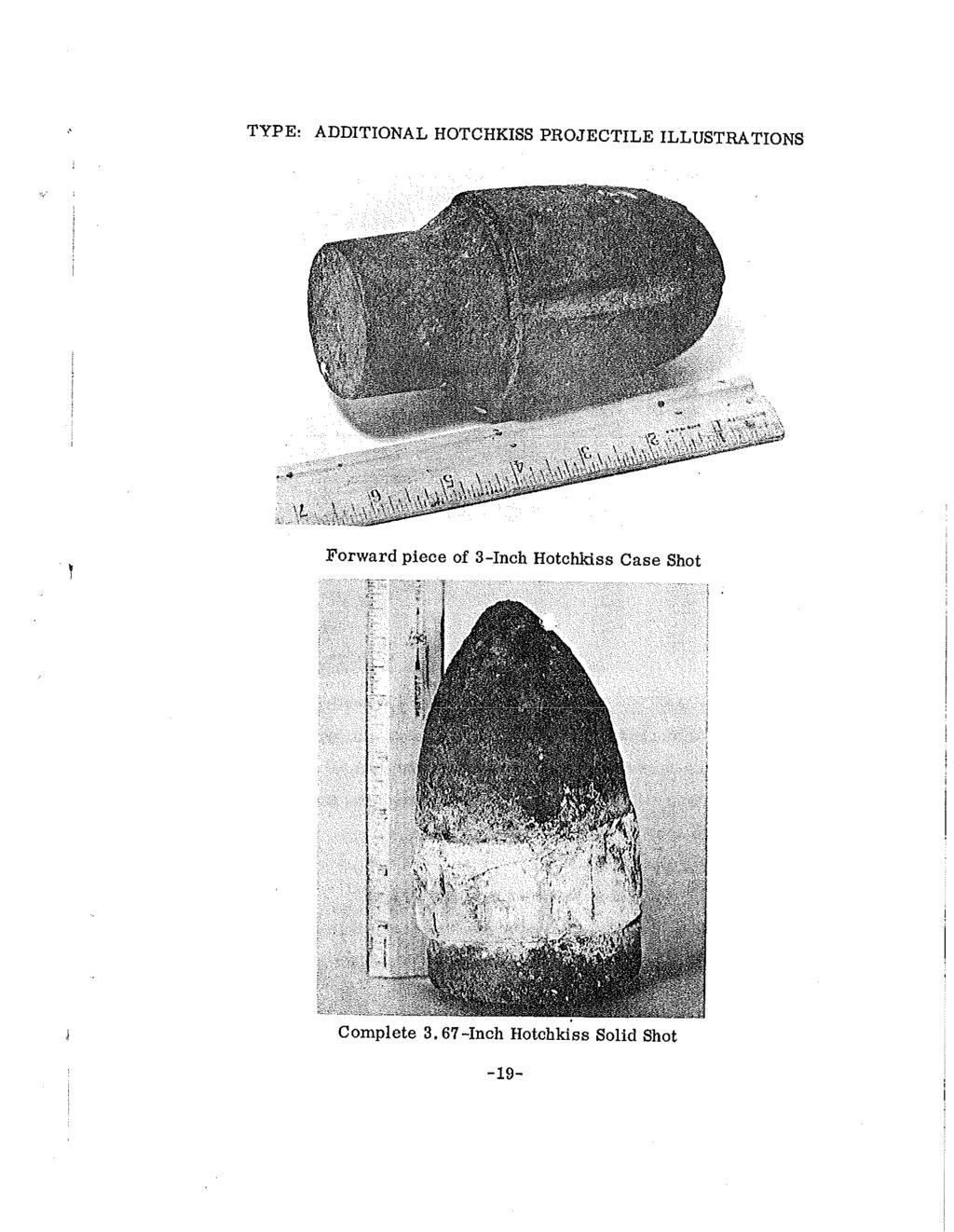 TYPE: ADDITIONAL HOTCHKISS PROJECTILE ILLUSTRATIONS Forward piece of