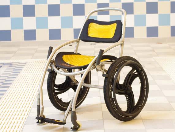 Submersible Wheelchair Built to the same exacting standards of the Poolpod lift, the submersible wheelchair allows a user to transfer from their own wheelchair to the submersible wheelchair in the