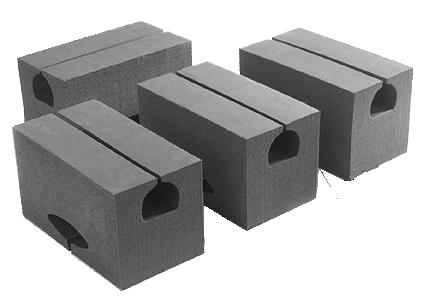 Blocks, 2 Straps and a storage bag. Block Dimensions: 4 TH X 3.75 W X 6.