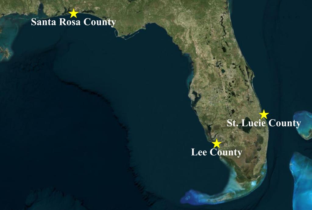 Summary Shoreline Recession (feet / year) Florida Shoreline Recession Navarre Beach SRC 1 Lovers Key Lee 2 South County SLC 3 Int. High Int. High Int. High Bruun 0.81 2.24 1.49 3.97 0.72 1.91 Dean 2.