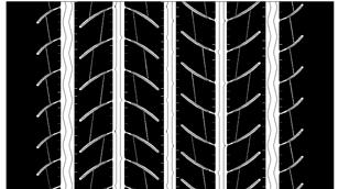 For tyres with Zero Degree Belts complete the regrooving in the direction of rotation indicated by the equilateral triangle