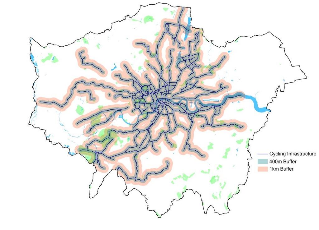 MTS aim: 70 % Londoners to live within 400m of a strategic cycle route London s cycle routes by Spring 2017 (TfL branded) 9% of Londoners live within