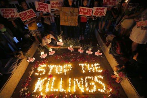Salaverria Philippine Daily Inquirer/ANNManila Thu, February 2, 2017 09:04 pm Human rights activists light candles for the victims of extra-judicial killings around the country in the wake of "War on