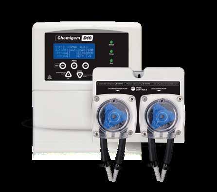 The Chemigem uses a multi-electrode (probe) to analyse water quality whenever the system is running and adds precise doses of chlorine and acid to maintain optimum water quality.