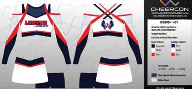 We are partnering with Cheercon in the production of this beautitful, sparkley uniform and we can not wait to see this on you all. Rec athletes do not require uniforms.