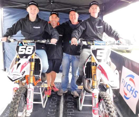 Championship this season. We decided to sponsor this team by providing products, FUCHS Silkolene cloths and points of sale materials because of the chance to enter the motorcycle dirt track scene.