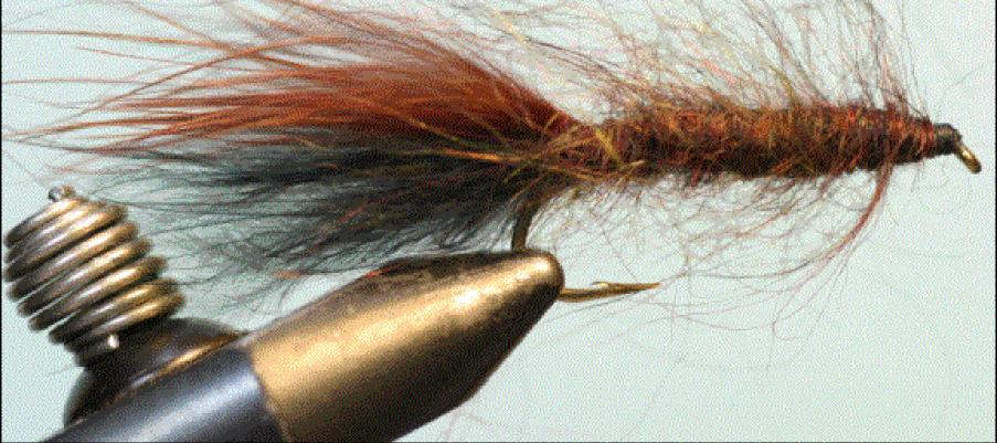 Wrap lead beginning at hook point to 2 eye lengths behind hook eye. 2. Lay a base of thread covering the hook shank and the lead wraps. 3. Tie in marabou above the hook barb.