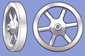 Figure 1: Rimmed Flywheel 2. Problem statement In order to study the effects of changes of spokes in the operation of a rimmed flywheel, let us consider a problem situation.