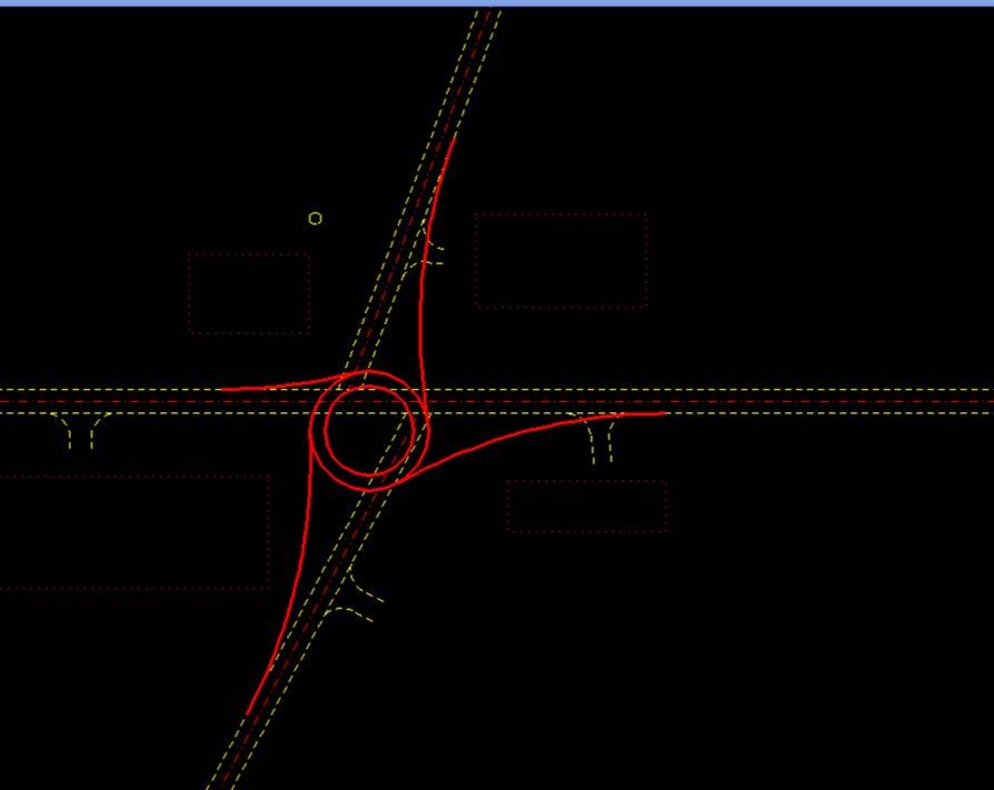 Single Lane Roundabout Layout Step 1 Draw center circle to maximize