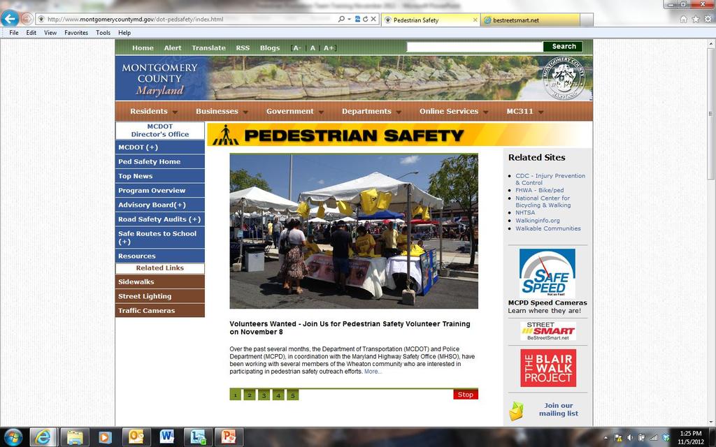 New Pedestrian Safety Website: