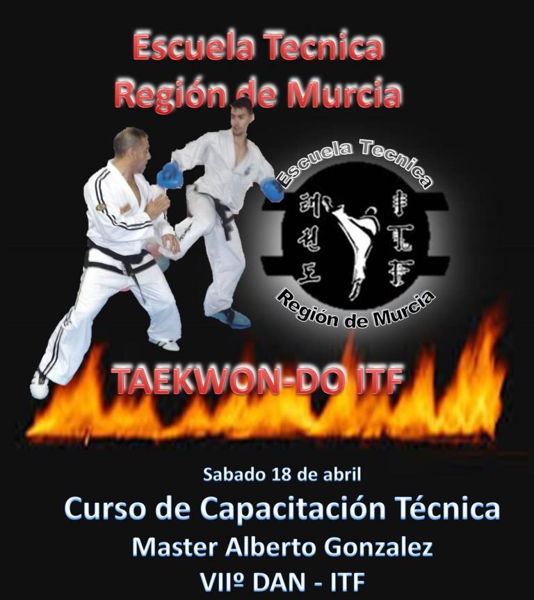 MASTER CLASS BY MASTER ALBERTO GONZALEZ-VIIº Dan-ITF APRIL 2015 The School of Taekwondo ITF of the region every year, it makes this training course for all ranks of Gups and Degrees in order to