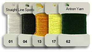 ANTRON YARN Colors Available: 01-White 02-Fl. Pink 03-Fl. Lime 04-Fl. Orange Regular Spool 05-Fl. Yellow 06-Lt. Brown 07-Dk.