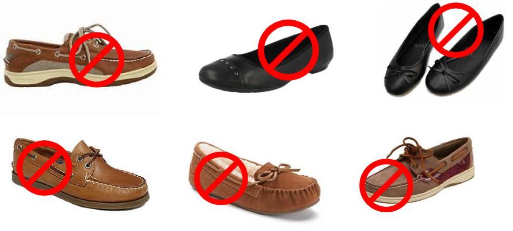 ) Any shoe deemed unsafe will not be allowed.