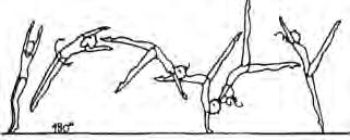support landing optional Jump bwd with ½ twist (180 ) to handspring